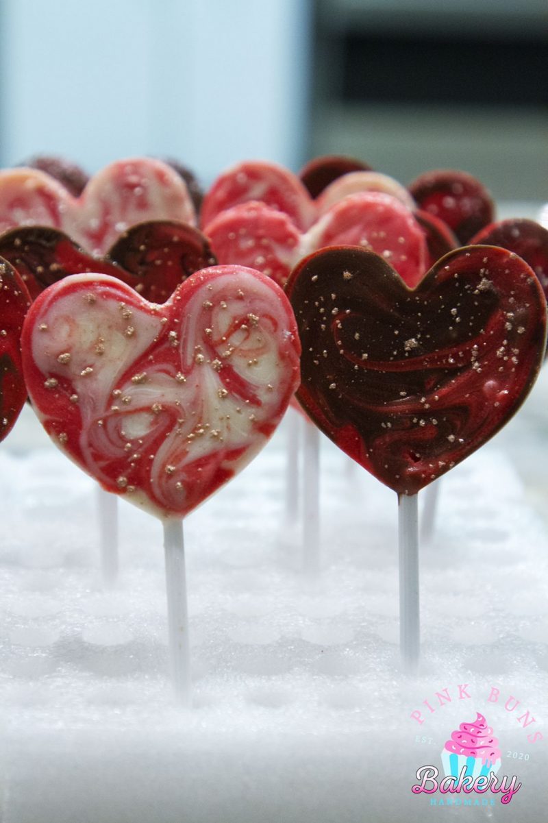 Chocolate Heart Lollipops
